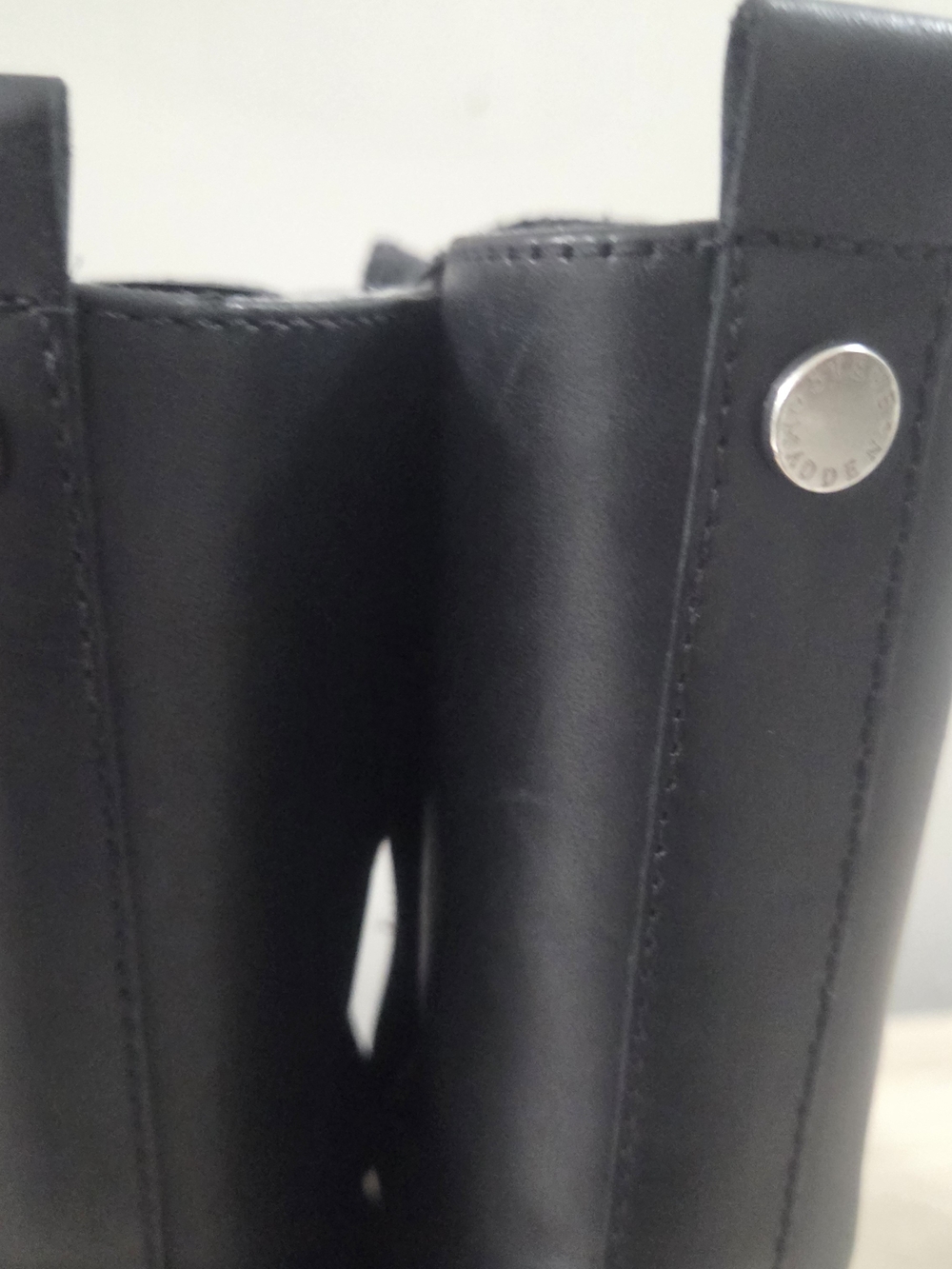 Steve Madden Black Lace-Up Combat Boots with Side Zipper Y2k 71/2 . - Picture 7 of 9
